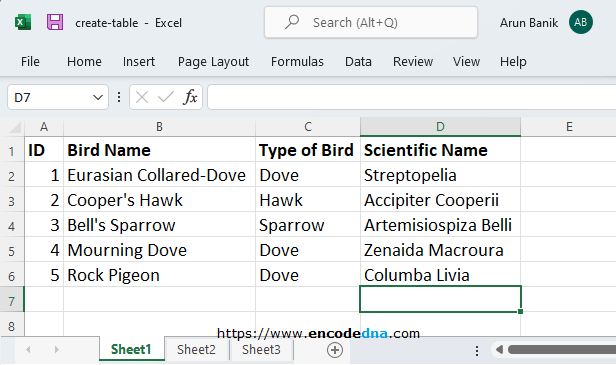 Excel Convert Worksheet Data Into A Table Using VBA