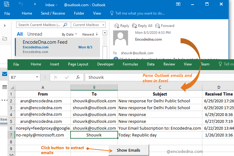 Send Email with Attachments From Excel Using VBA And Outlook