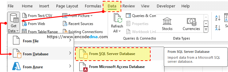 using power query to connect sql server