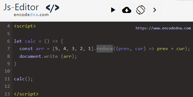 JavaScript Array Reduce Method With Example