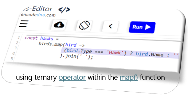 using conditional ternary operator within map function in javascript