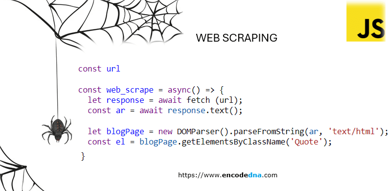 web scraping using async/await function in JavaScript