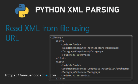 parse xml from file in url in python